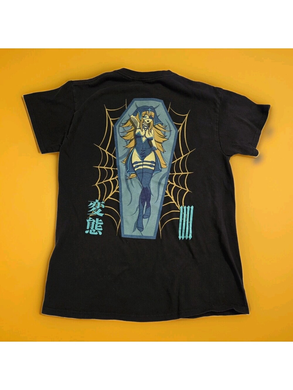 iiii Clothing Coffin Shirt Black Short Sleeve Pastel Goth Anime M Coffin Girl